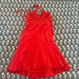 Red Versona Halter neck dress
